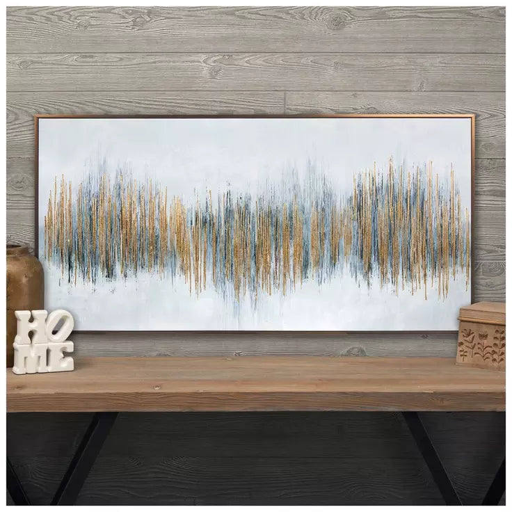 Golden Echo Abstract Canvas Art