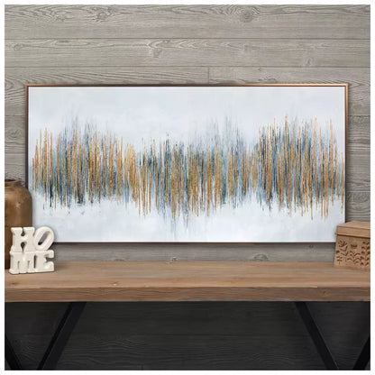 Golden Echo Abstract Canvas Art