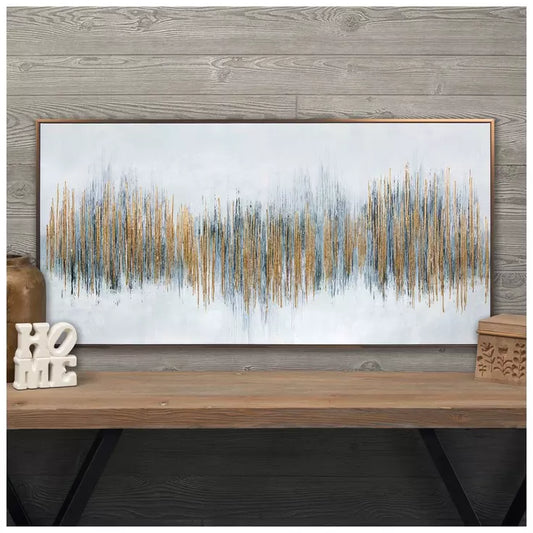 Golden Echo Abstract Canvas Art