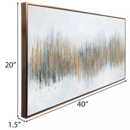 Golden Echo Abstract Canvas Art