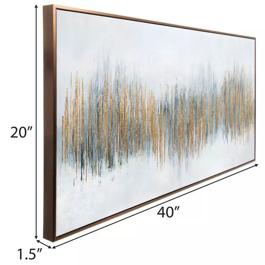 Golden Echo Abstract Canvas Art