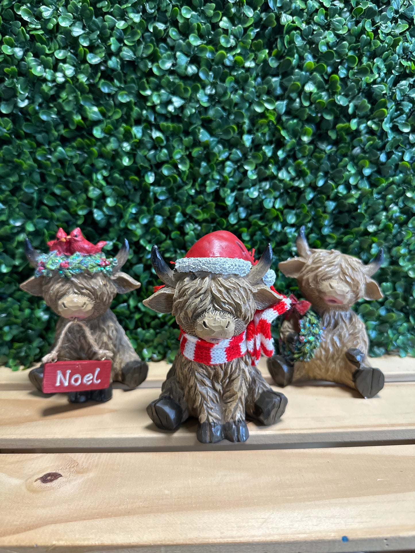 Holiday Highland Cow Figurines – Sold Individually