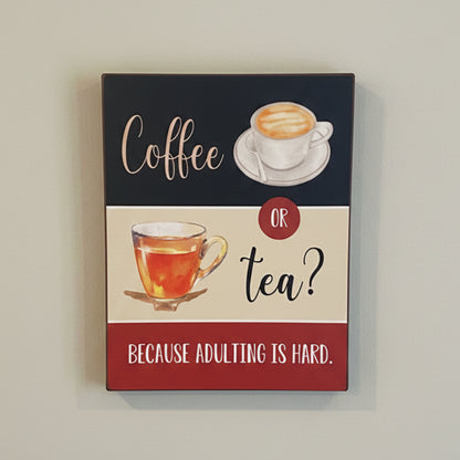 Coffee Phrases Metal Wall Art