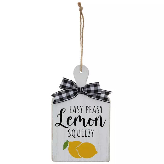 Lemon Squeezy Cutting Board Wood Ornament