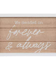 Forever & Always Wood Decor