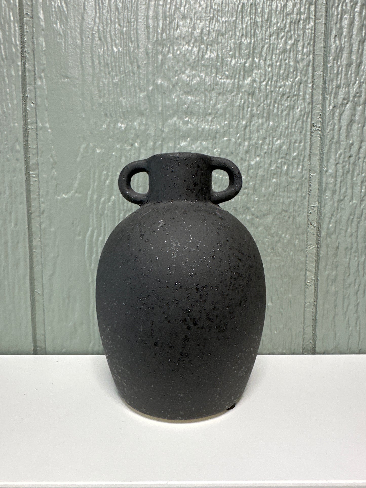 Small Black Ceramic Pitcher