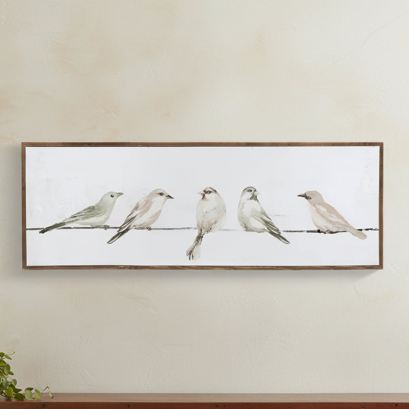 Birds On A Wire Wood Wall Art