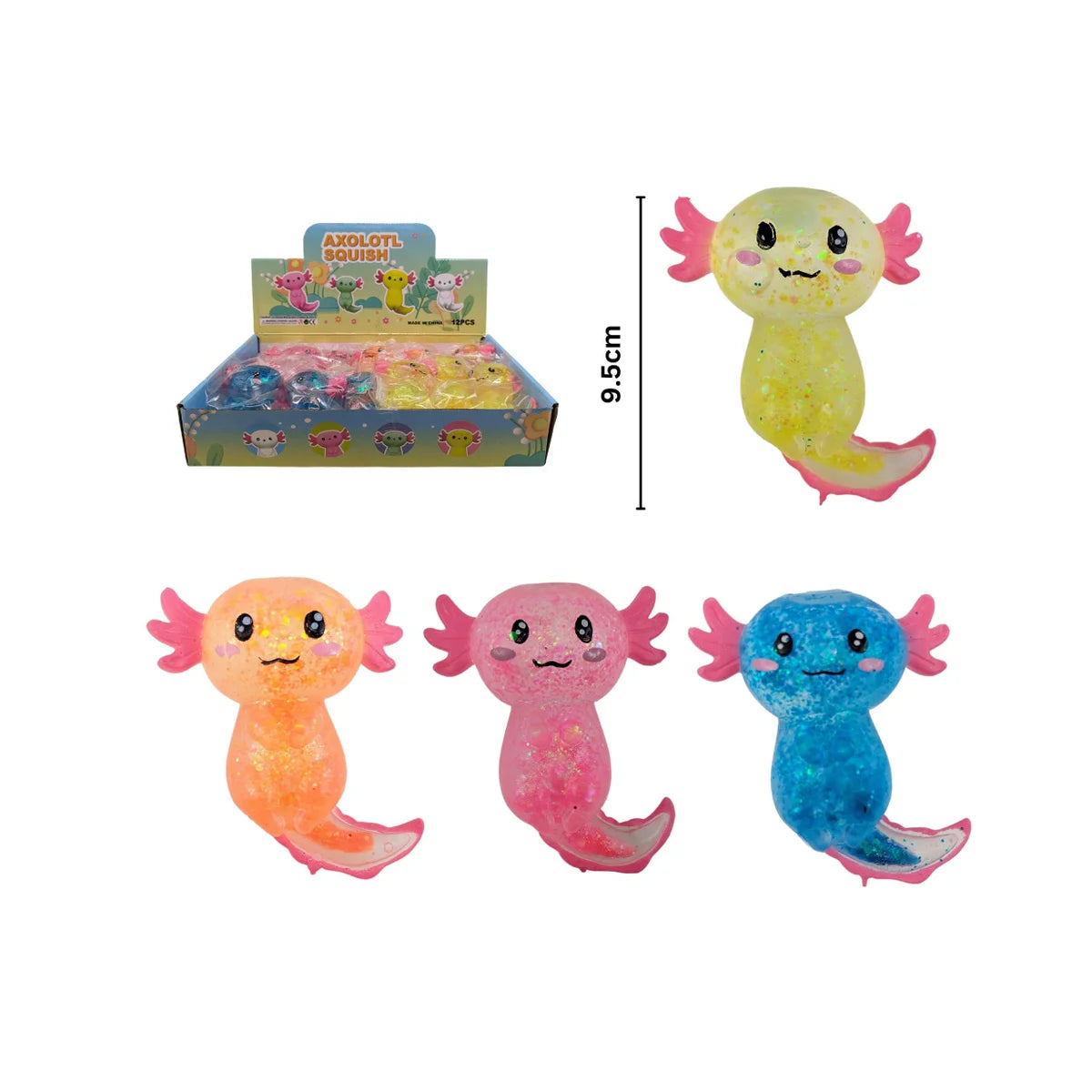 Sugar Glitter Axolotl Stress Reliever