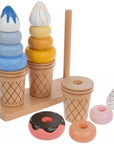 Ice Cream Wood Stacking Blocks Toy