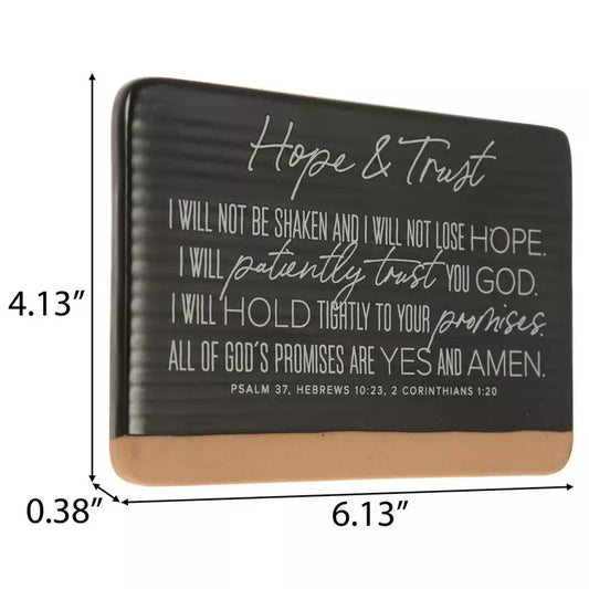 “Hope & Trust” Ceramic Plaque