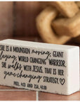 “She Walks With Jesus” Mini Scripture Block