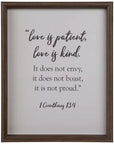 Love is Patient Wood Wall Decor