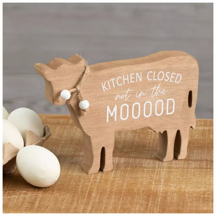 Mooood Cow Wood Decor