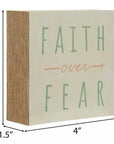 Faith Over Fear Wood Decor