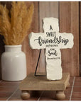 “A Sweet Friendship Refreshes the Soul” Tabletop Cross