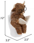 Highland Cow Reading on the Toilet Figurine – “A Moo-ment of Peace” 🐮📖🚽