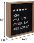 Chef Was Cute Wood Decor