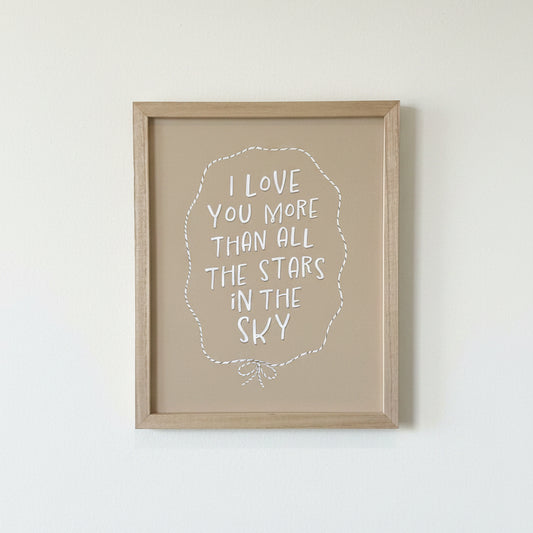 I Love You More Wood Framed Wall Art
