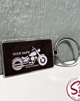 Metal Frame Leatherette Customizable Keychains