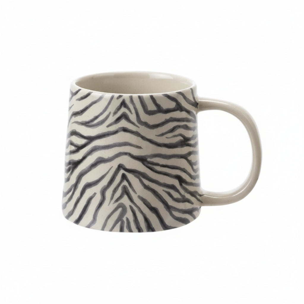 Stoneware Mug With Animal Print Decal