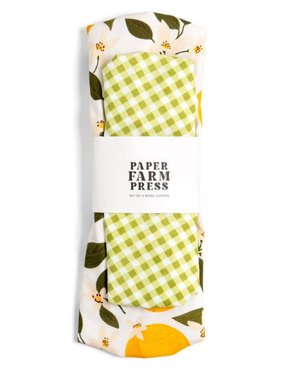Paper Farm Press Orange Orchard Bowl Cover Set
