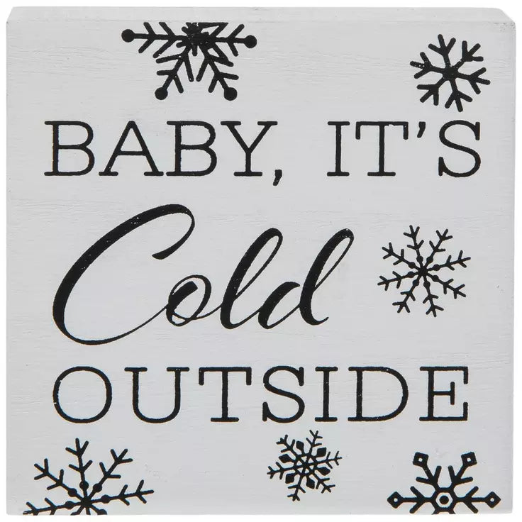 Winter Mini Block Signs