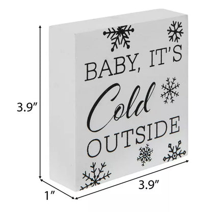 Winter Mini Block Signs