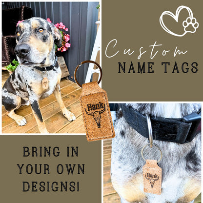 Leather Back Pack/Key Tag