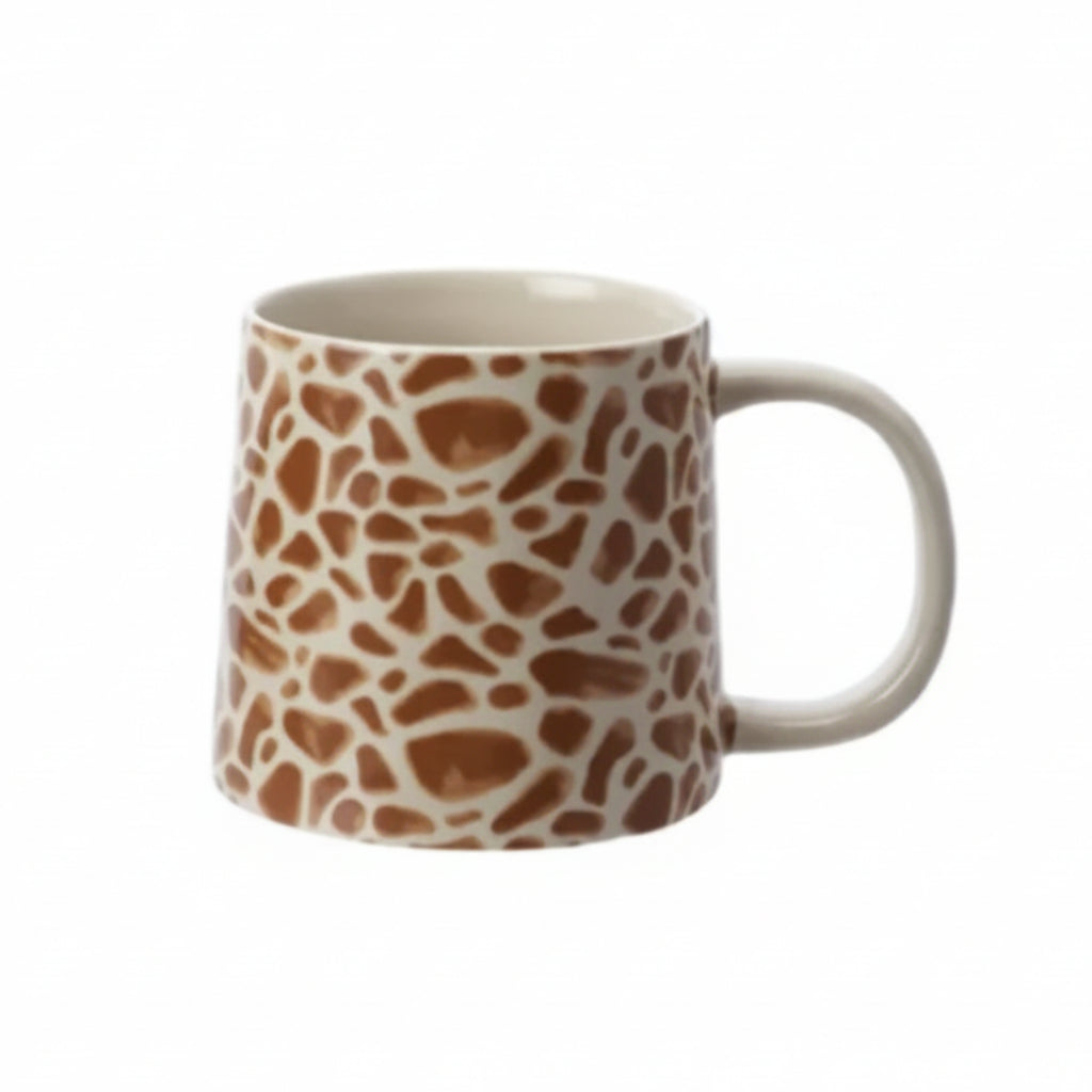 Stoneware Mug With Animal Print Decal