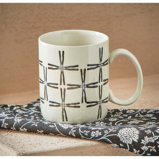 Crosshatch Ceramic Mug