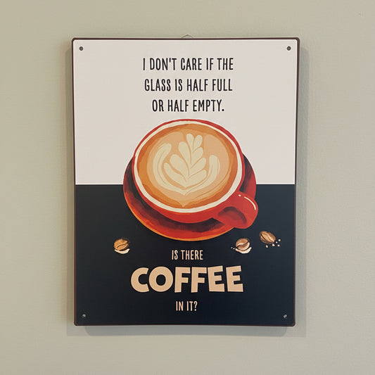 Coffee Phrases Metal Wall Art