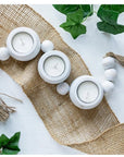 Rustic Wooden Beaded Tealight Holders with Tassels
