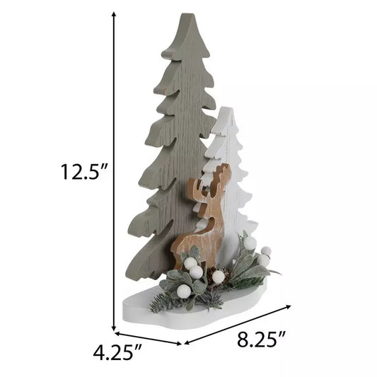 Woodland Reindeer Scene – “Silent Night Forest” 🌲🦌