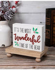 “It’s the Most Wonderful Time of the Year” Glittered Tabletop Sign