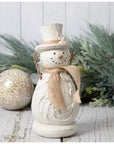 Rustic Snowman Figurine