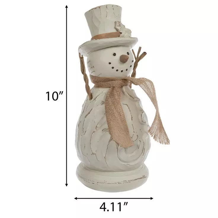 Rustic Snowman Figurine