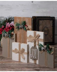 Rustic Wooden Gift Block Décor