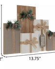 Rustic Wooden Gift Block Décor
