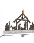 Large Nativity Silhouette Sign – “Oh Come Let Us Adore Him”