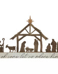 Adore Him Nativity Wood Wall Decor