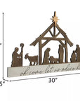 Adore Him Nativity Wood Wall Decor