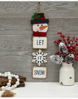 “Let It Snow” Hanging Snowman Sign