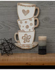 Stacked Mugs Wood Wall Decor