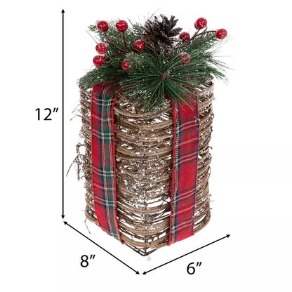 Rustic Grapevine Christmas Gift Décor