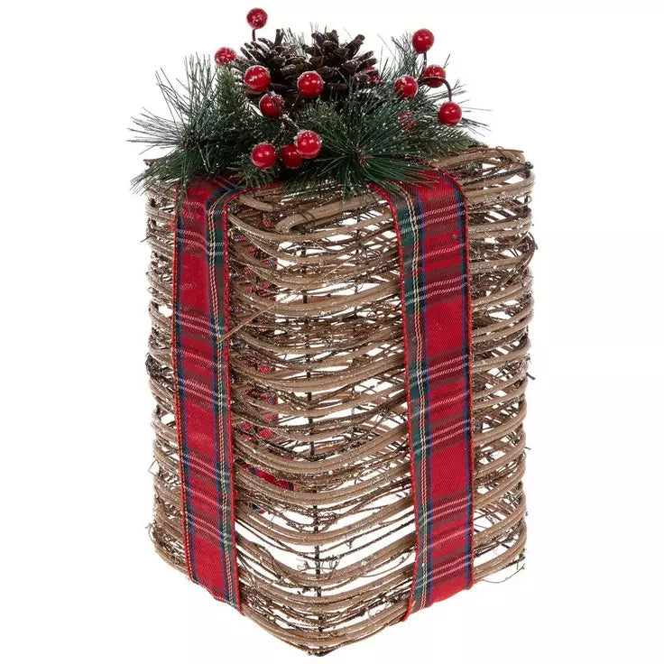 Rustic Grapevine Christmas Gift Décor