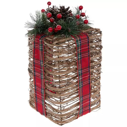 Rustic Grapevine Christmas Gift Décor