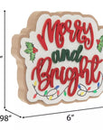 Merry & Bright Layered Tabletop Sign