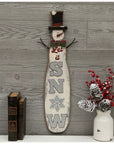 Tall “Let It Snow” Snowman Wall Sign