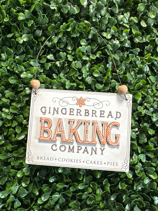 Gingerbread Holiday Hanging Signs