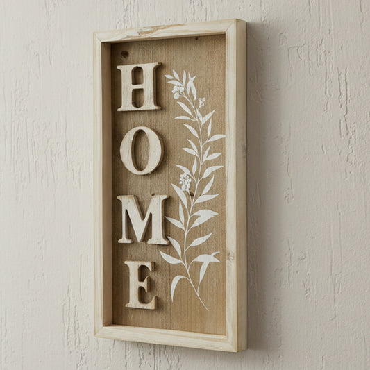 Home Wood Framed Wall Sign